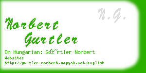 norbert gurtler business card